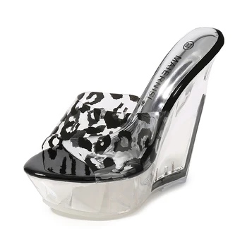 PVC Jelly Platform Sandals Wedges Shoes For Women High Heels Summer Crystal Sandals Leopard Tansparent Heels Talons Transparents
PVC Jelly Platform Sandals Wedges Shoes For Women High Heels Summer Crystal Sandals Leopard Tansparent Heels Talons Transparents