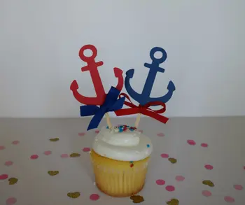 Anchor Cupcake Toppers, Nautical party baby bridal shower birthday ocean wedding cake topper decor
Anchor Cupcake Toppers, Nautical party baby bridal shower birthday ocean wedding cake topper decor