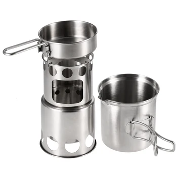 Portable Camping Stove Combo Wood Burning Stove and Cooking Pot Set Outdoor Backpacking Fishing Hiking Tableware Camping stove
Portable Camping Stove Combo Wood Burning Stove and Cooking Pot Set Outdoor Backpacking Fishing Hiking Tableware Camping stove
