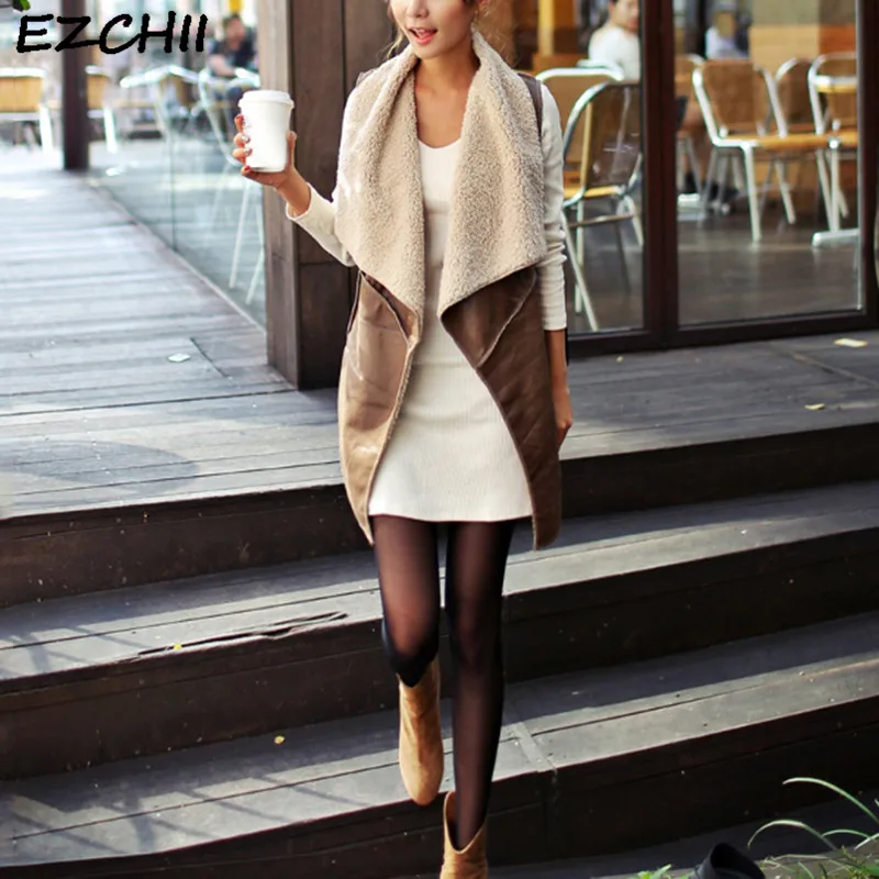 Autumn Winter Women Vest Coat Lapal Collar Leather Waistcoat Casual Women Sleeveless Jacket Faux Wool Fur Jacket Colete Feminino
Autumn Winter Women Vest Coat Lapal Collar Leather Waistcoat Casual Women Sleeveless Jacket Faux Wool Fur Jacket Colete Feminino