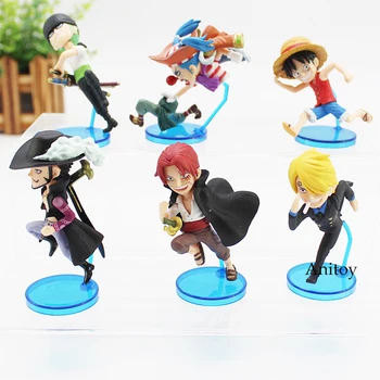 One Piece Figure Anime Luffy Sanji Zoro Buggy Shanks Mihawk Action Figure Toy 6-7cm 6pcs/set KT4525
One Piece Figure Anime Luffy Sanji Zoro Buggy Shanks Mihawk Action Figure Toy 6-7cm 6pcs/set KT4525