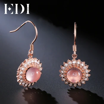 EDI Luxury 3CT Natural Rose Quartz Halo Drop Earrings 925 Sterling Silver Girl Earring Women Real Crystal Fine Jewelry
EDI Luxury 3CT Natural Rose Quartz Halo Drop Earrings 925 Sterling Silver Girl Earring Women Real Crystal Fine Jewelry