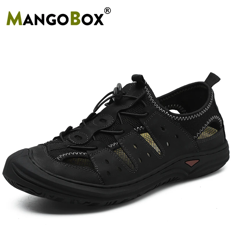 Men Sandals Summer Genuine Leather Hollow Out Breathable Beach Shoes Mangobox Male Soft Non Slip Leather Walking Sandals
Men Sandals Summer Genuine Leather Hollow Out Breathable Beach Shoes Mangobox Male Soft Non Slip Leather Walking Sandals