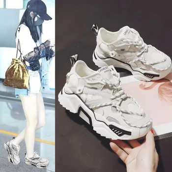 Casual White Shoes Women Chunky Sneakers Platform Genuine Leather zapatos de mujer Brand chaussures femme Ladies footware Black
Casual White Shoes Women Chunky Sneakers Platform Genuine Leather zapatos de mujer Brand chaussures femme Ladies footware Black