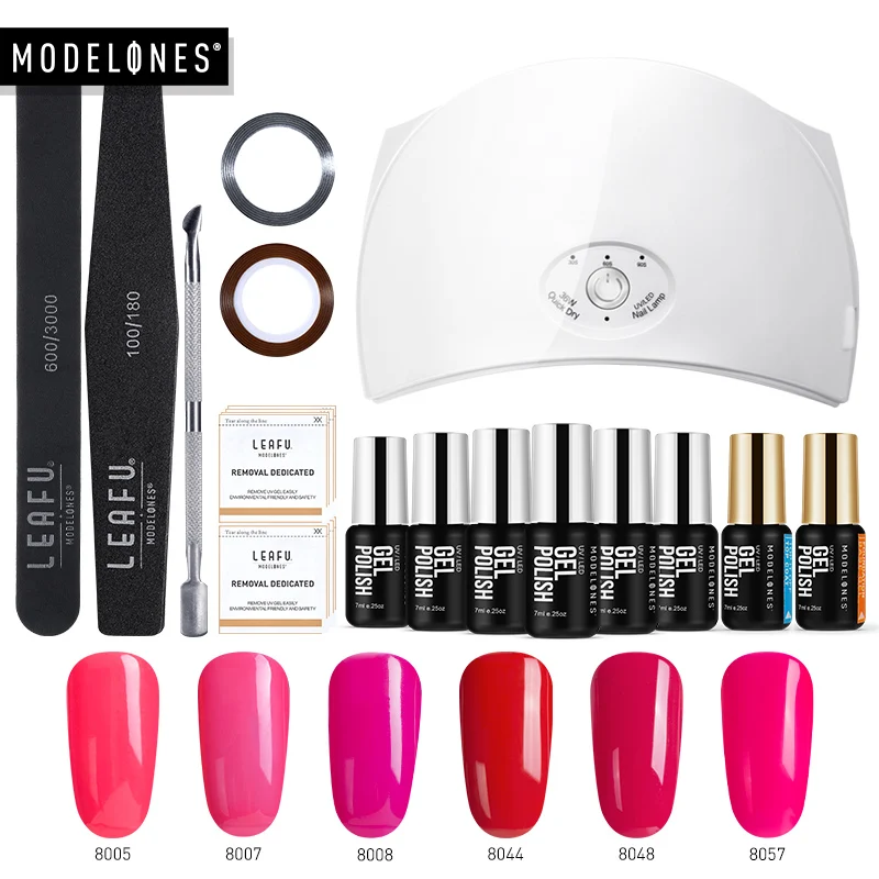 Modelones 36W Led Lamp Nail Gel Polish Starter Nail Kits DIY Nail Design Manicure Tools Set Semi Permanent 6 Colors Led Gel Glue
Modelones 36W Led Lamp Nail Gel Polish Starter Nail Kits DIY Nail Design Manicure Tools Set Semi Permanent 6 Colors Led Gel Glue