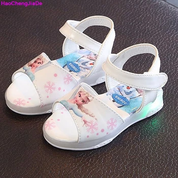 New Summer Girls Sandals Fashion Led light Shoes For Baby Cute Cartoon Non Slip Soft Bottom All-match Flat Children Sandals Kids
New Summer Girls Sandals Fashion Led light Shoes For Baby Cute Cartoon Non Slip Soft Bottom All-match Flat Children Sandals Kids