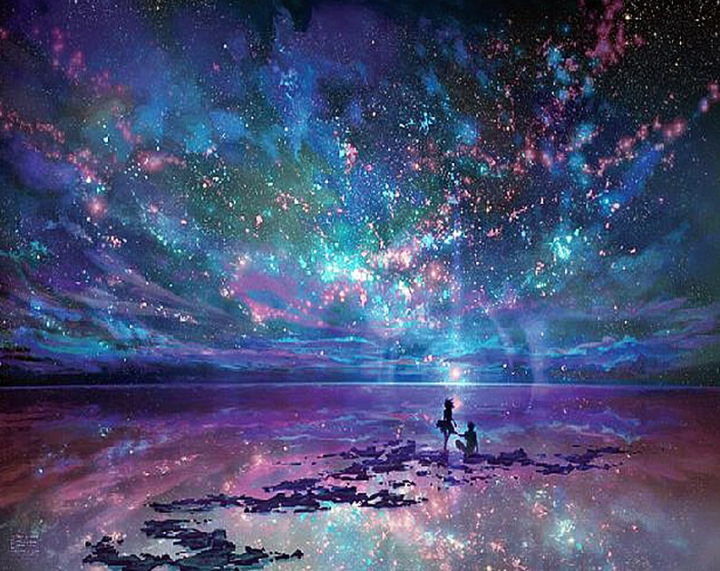 Full round Diamond 5D DIY Painting "Fantasy Star Ocean" Embroidery Cross Stitch Rhinestone Mosaic Decor Gift | Дом и сад