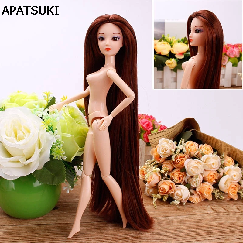 Doll Head with Extremely Long Brown Hair DIY Accessories For 11.5" Dollhouse Head For 1/6 BJD Dolls Body Doll Accessories
Doll Head with Extremely Long Brown Hair DIY Accessories For 11.5" Dollhouse Head For 1/6 BJD Dolls Body Doll Accessories