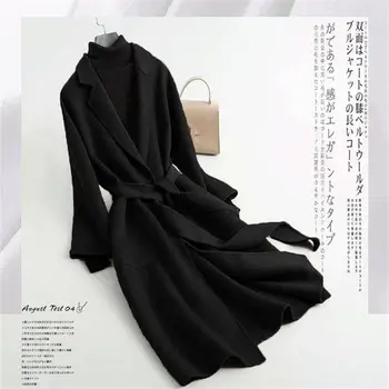 2019 New Autumn Winter Women Fashion Slim Belt Woolen X-Long Coat Lady Single Breasted Thick Wool Blend Jacket Casual Mujer J08
2019 New Autumn Winter Women Fashion Slim Belt Woolen X-Long Coat Lady Single Breasted Thick Wool Blend Jacket Casual Mujer J08