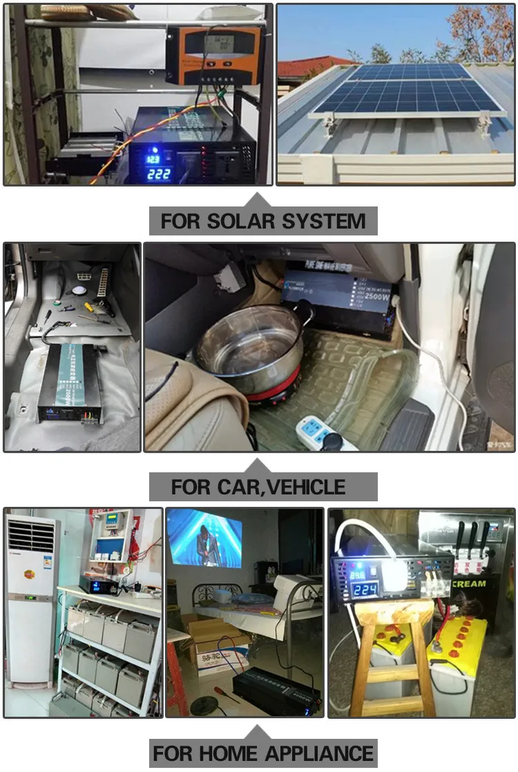 Description Picture 3 of itemPure Sine Wave Solar Power Inverter 3000W 24V DC to 120V AC Car Inverter Transformer 12V/36V/48V/72V/96V/110V to 110V/220V/240V