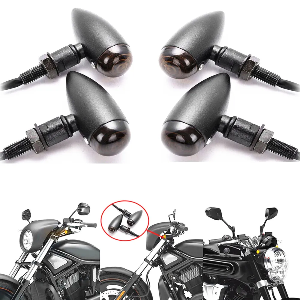 4pcs Motorcycle Black Smoke Bullet Universal Turn Signals Indicator Light Amber Lamp For Harley Honda Touring Chopper Bobber
4pcs Motorcycle Black Smoke Bullet Universal Turn Signals Indicator Light Amber Lamp For Harley Honda Touring Chopper Bobber