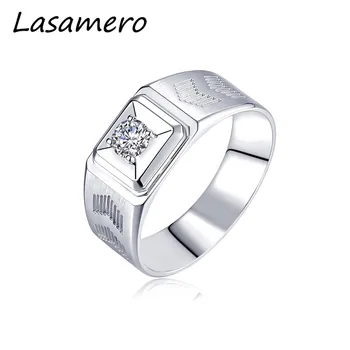 LASAMERO Rings for Men 0.252CT Round Cut Natural Diamond Ring 18k White Gold Engagement Wedding Ring
LASAMERO Rings for Men 0.252CT Round Cut Natural Diamond Ring 18k White Gold Engagement Wedding Ring