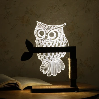 Acrylic LED Owl Table Lamp Christmas Bedroom Decoration Light Stereo Bedside Light Personality Creative Night Light
Acrylic LED Owl Table Lamp Christmas Bedroom Decoration Light Stereo Bedside Light Personality Creative Night Light