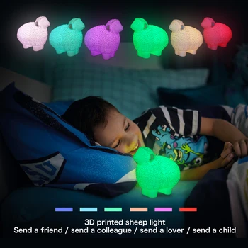 3D Print Rechargeable LED Sheep Lamp USB LED Night Light for Kids Lovers Gift Home Decor
3D Print Rechargeable LED Sheep Lamp USB LED Night Light for Kids Lovers Gift Home Decor