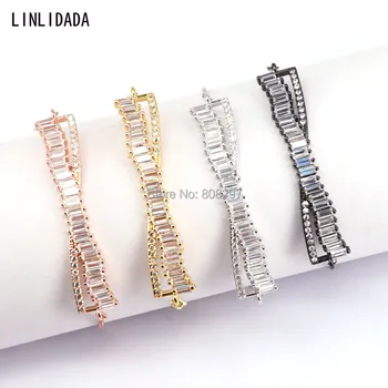 10Pcs New chic design multi color cz connector cham adjustable chain bracelet jewelry wholesale
10Pcs New chic design multi color cz connector cham adjustable chain bracelet jewelry wholesale
