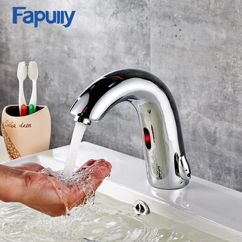 Fapully Automatic Sensor Faucets Chrome Hot And Cold Water Basin Faucet Infrared Bathroom Sink Basin Mixer Hands Touch Tap 687
Fapully Automatic Sensor Faucets Chrome Hot And Cold Water Basin Faucet Infrared Bathroom Sink Basin Mixer Hands Touch Tap 687