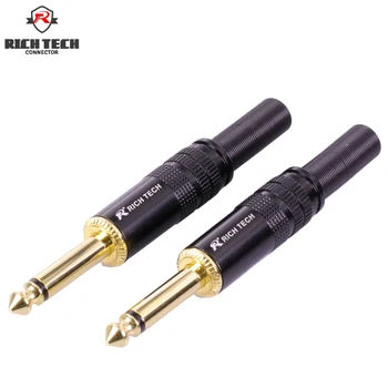 8pcs Jack 6.35mm Gold Plated Black Mono Audio Connector Male Plug Amplifier Microphone Plug 6.35mm TRS Plug Welding
8pcs Jack 6.35mm Gold Plated Black Mono Audio Connector Male Plug Amplifier Microphone Plug 6.35mm TRS Plug Welding