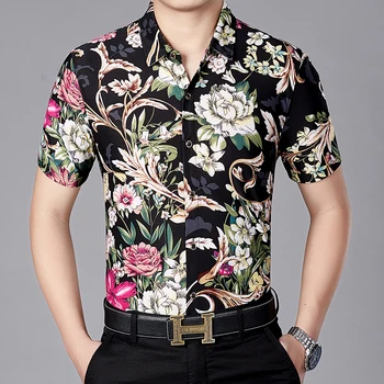 Summer 2019 Male Flowers Shirts Mens Casual Dress Shirt Short Sleeve Soft Floral Printed Shirts Free Shipping
Summer 2019 Male Flowers Shirts Mens Casual Dress Shirt Short Sleeve Soft Floral Printed Shirts Free Shipping