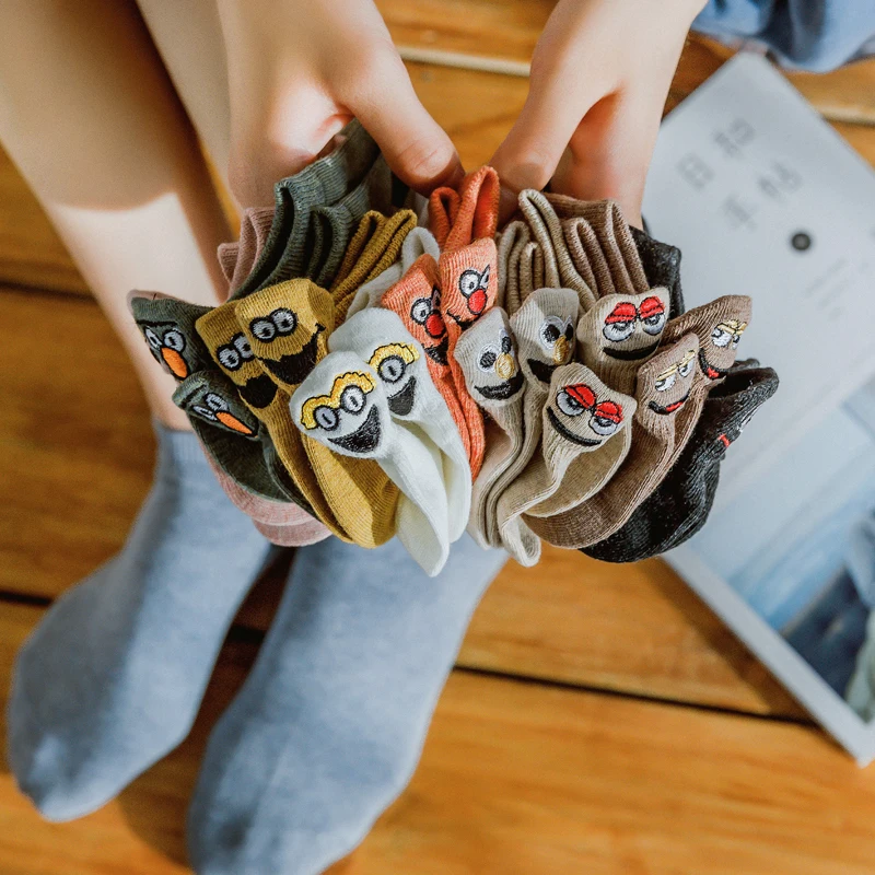 Summer Japanese Kawaii Socks Woman Embroidered Expression Socks Fashion Ankle Funny Sock Women Cotton Thin 1 Pair Candy Color
Summer Japanese Kawaii Socks Woman Embroidered Expression Socks Fashion Ankle Funny Sock Women Cotton Thin 1 Pair Candy Color