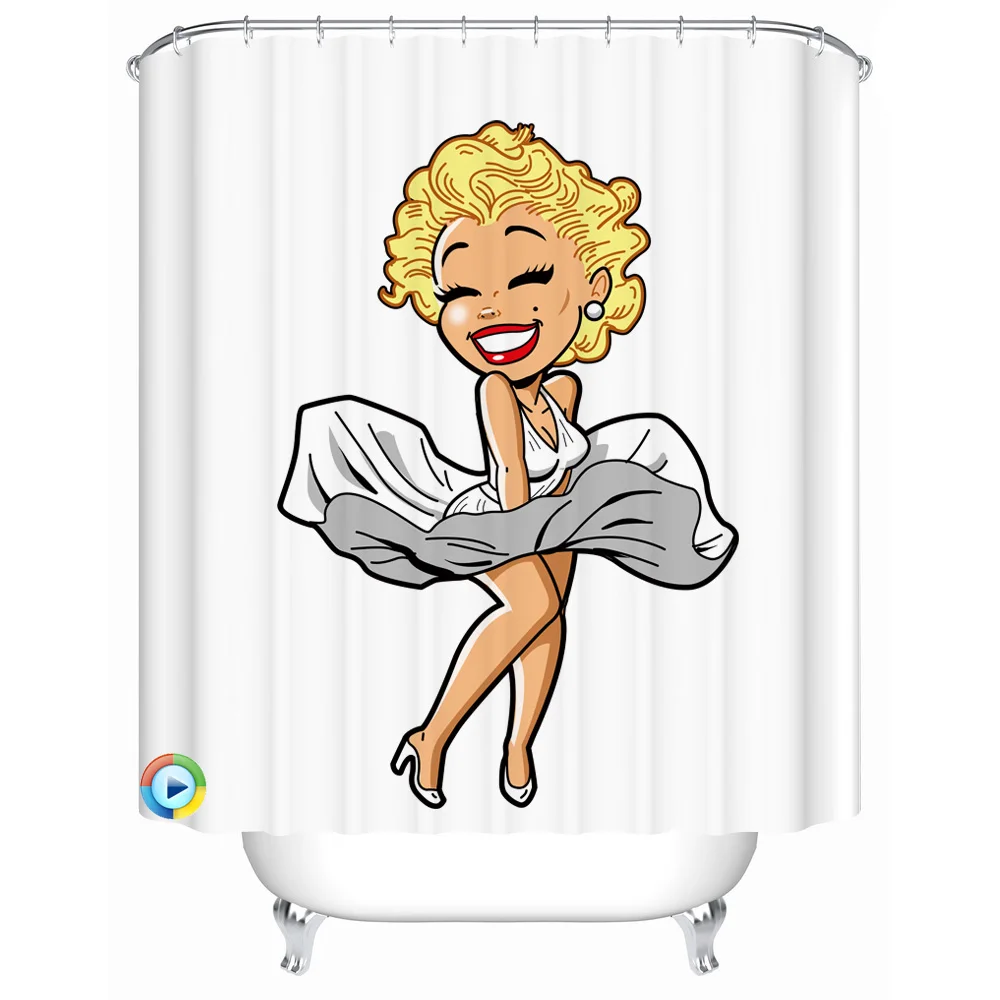 Cartoon Monroe shower curtain thickening waterproof shower curtain shower curtain moldy partition curtain bath
Cartoon Monroe shower curtain thickening waterproof shower curtain shower curtain moldy partition curtain bath