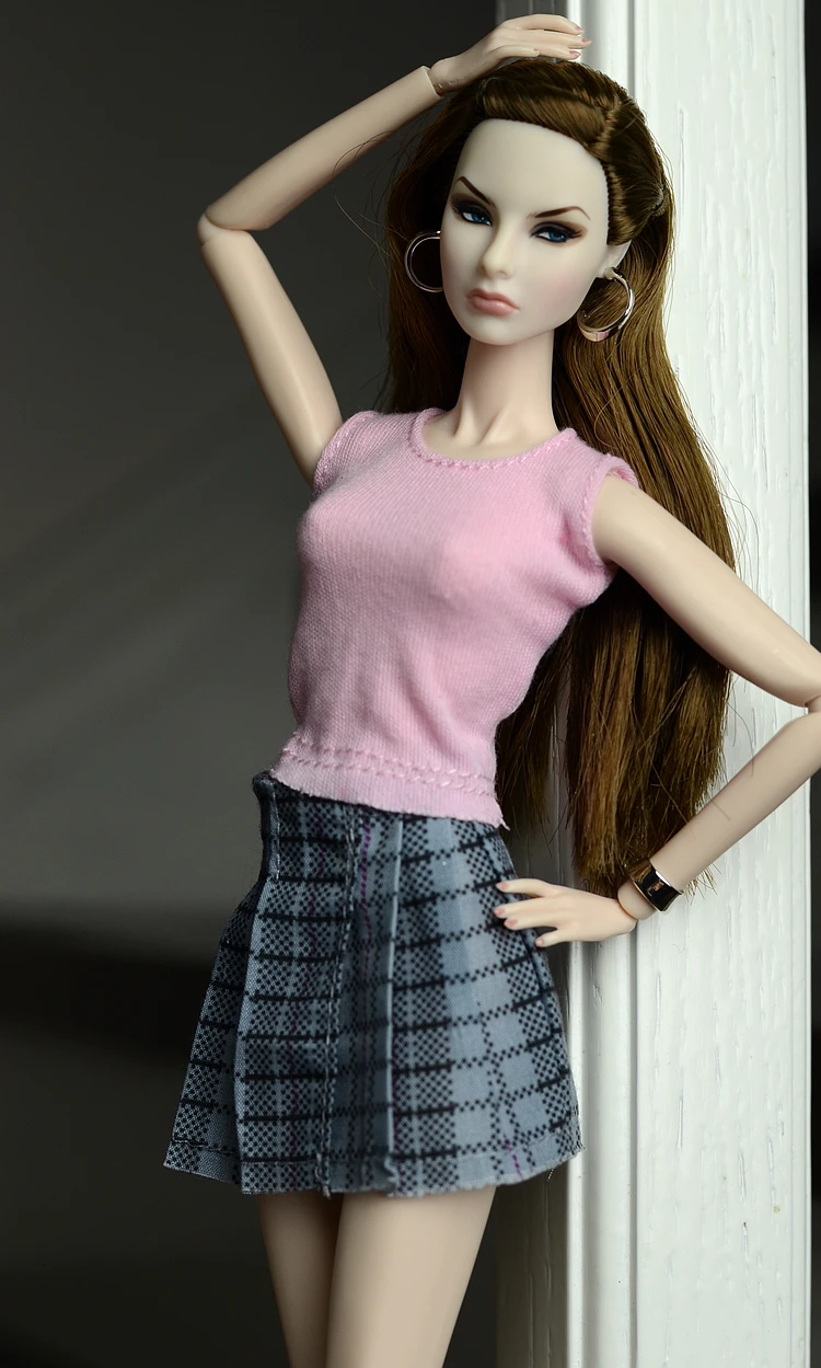 Tops + Skirt / Original Set Pink & Gray Summer Suit Clothing Outfit Clothes For 1/6 Kurhn Barbie Xinyi FR Doll Baby toy Gift
Tops + Skirt / Original Set Pink & Gray Summer Suit Clothing Outfit Clothes For 1/6 Kurhn Barbie Xinyi FR Doll Baby toy Gift