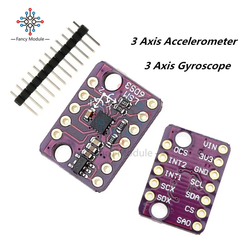 Датчик LSM6DS3 SPI/I2C 3 осевой акселерометр гироскоп 6 инерционный разрывной модуль|module