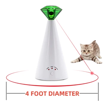 360 Degrees Diamond Laser Cat Toy Electric Pet Toy Diamond Shaped Interactive Cat Laser Adjustable Pet Laser Pointer
360 Degrees Diamond Laser Cat Toy Electric Pet Toy Diamond Shaped Interactive Cat Laser Adjustable Pet Laser Pointer