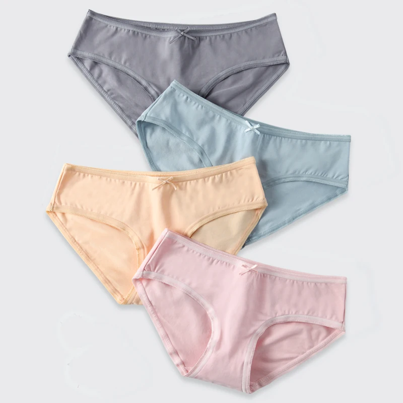 LANGSHA 4Pcs/lot Women's Cotton Panties Sexy Briefs Soft Women Seamless Underwear for Girls Solid Cute Bow Lingerie Ladies Panty
LANGSHA 4Pcs/lot Women's Cotton Panties Sexy Briefs Soft Women Seamless Underwear for Girls Solid Cute Bow Lingerie Ladies Panty