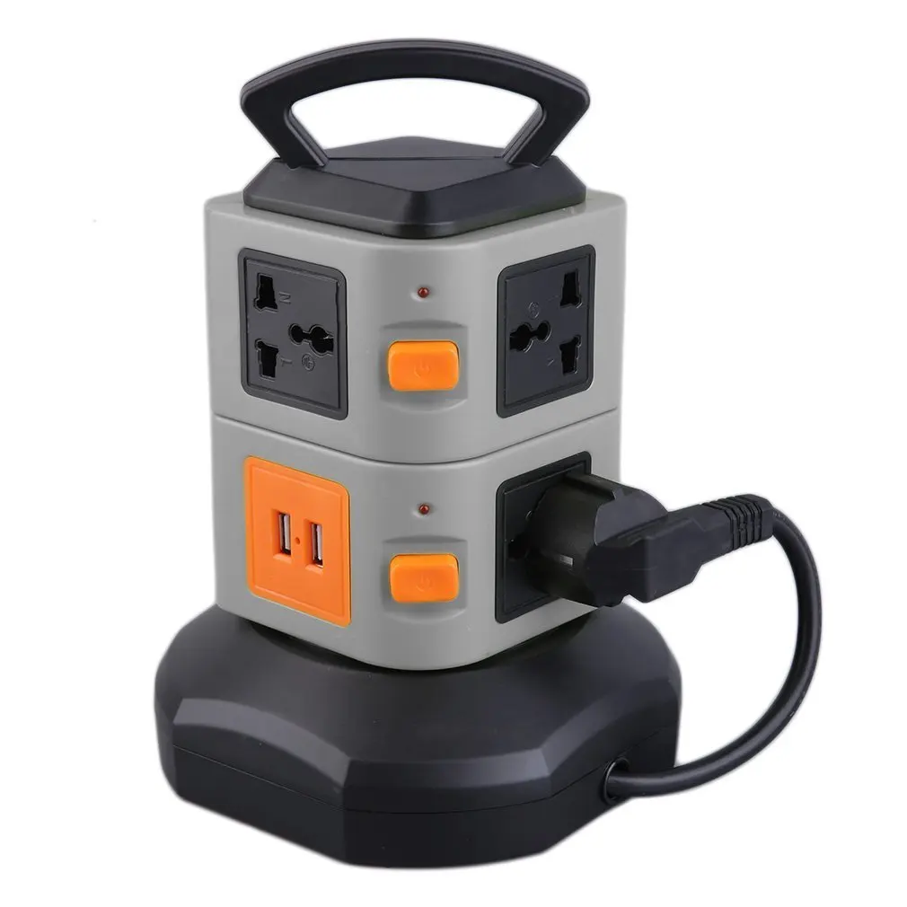 Smart Power Socket Plug 7 Outlet 2 USB Ports 2 Layer Socket Surge Protector Power Board 2500W EU Plug
Smart Power Socket Plug 7 Outlet 2 USB Ports 2 Layer Socket Surge Protector Power Board 2500W EU Plug