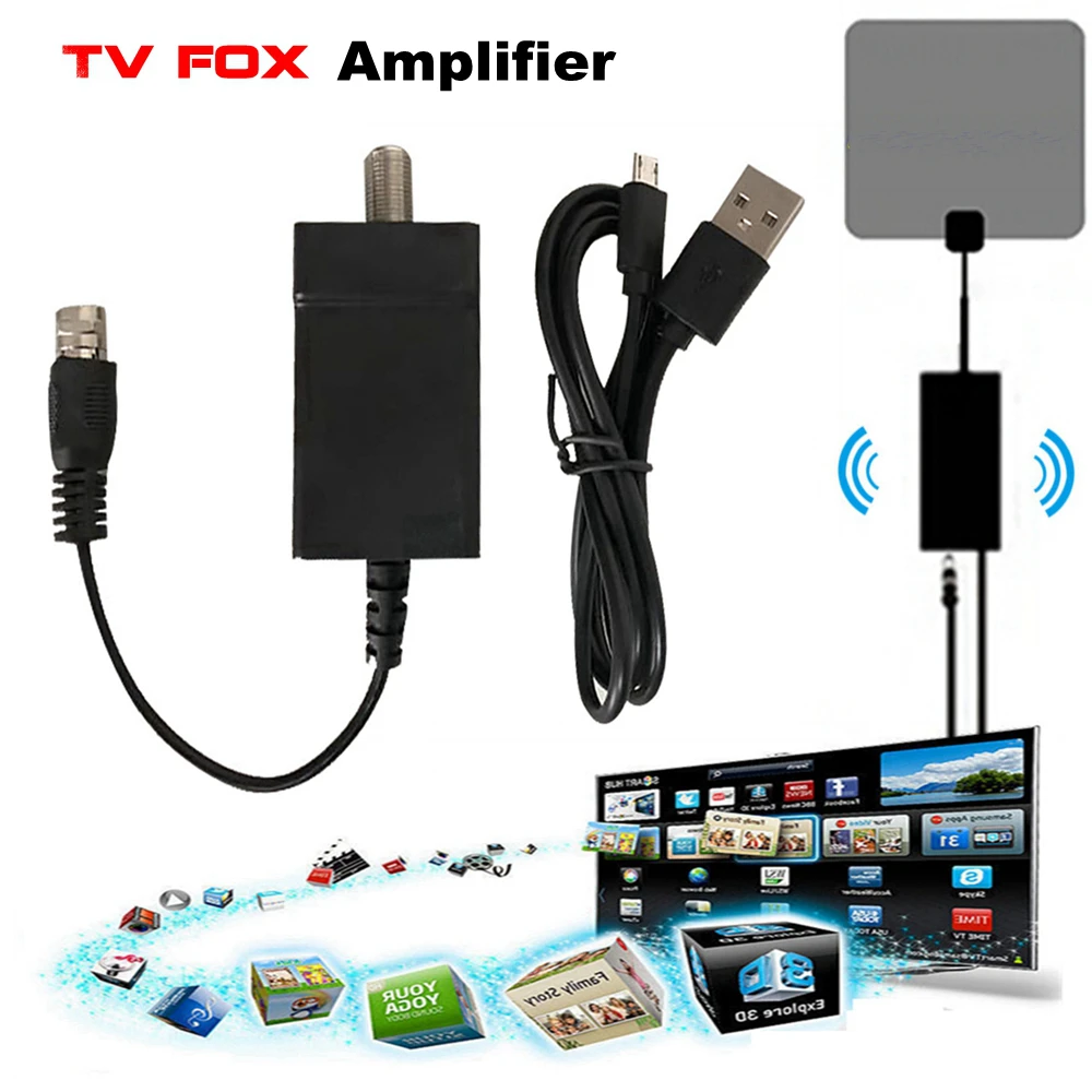 Digital Indoor TV Antenna Signal Amplifier Booster HDTV DTV TVFox Adapter DVB-T DVB-T2 ATSC PAL TV Fox Antena Aerial Amplifier
Digital Indoor TV Antenna Signal Amplifier Booster HDTV DTV TVFox Adapter DVB-T DVB-T2 ATSC PAL TV Fox Antena Aerial Amplifier