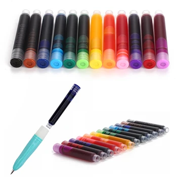 12 Colors/Lot Disposable Colourful Ink Sac Cartridge Refills Fountain Calligraphy Drawing Pen Office School Supplies Stationery
12 Colors/Lot Disposable Colourful Ink Sac Cartridge Refills Fountain Calligraphy Drawing Pen Office School Supplies Stationery