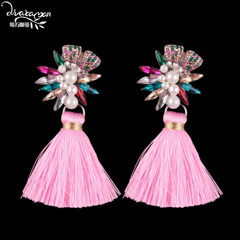 Dvacaman Brand Simulated Pearl Crystal Wedding Statement Jewelry Women Party Earrings Boho Tassel Drop Earringss Christmas RR84 
Dvacaman Brand Simulated Pearl Crystal Wedding Statement Jewelry Women Party Earrings Boho Tassel Drop Earringss Christmas RR84