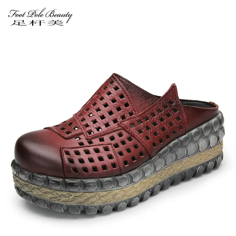 Real Leather Women's Shoes, Summer Sandals Hollow out Casual Slippers Platform Shoes Summer Slippers Ladies Thick High Pantufas
Real Leather Women's Shoes, Summer Sandals Hollow out Casual Slippers Platform Shoes Summer Slippers Ladies Thick High Pantufas