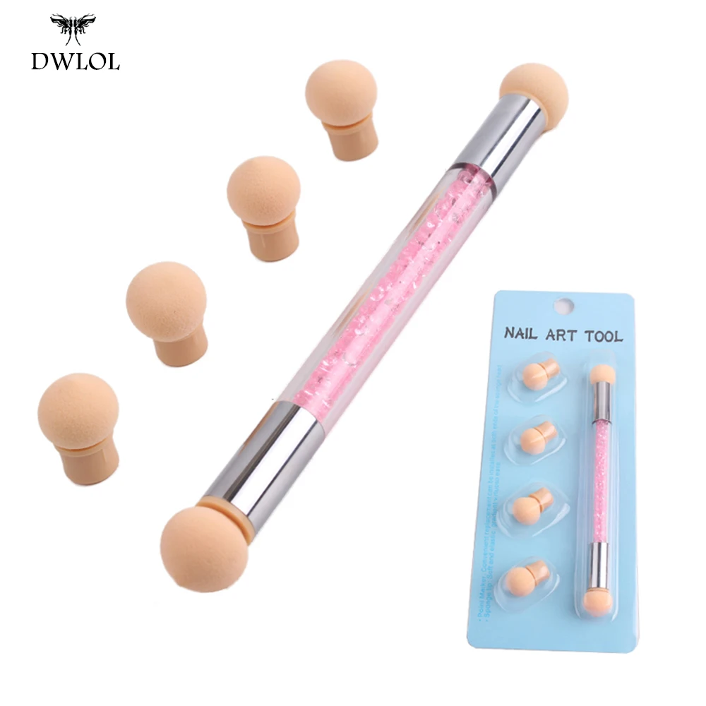 Nail brush 1 set of 2018 new puff double end gradient gradient brush + 4 sponge nail tool double-sided UV plastic brush
Nail brush 1 set of 2018 new puff double end gradient gradient brush + 4 sponge nail tool double-sided UV plastic brush