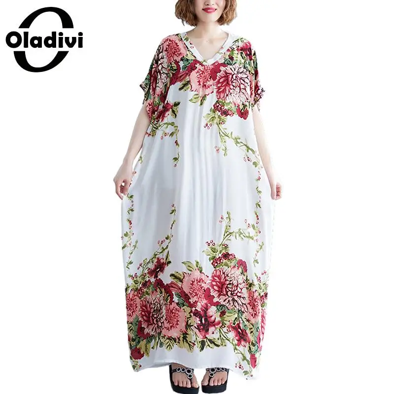 Oladivi Oversized Plus Size Women Clothing Summer 2019 Fashion Print Bohemian Beach Dress Ladies Maxi Long Dresses Vestidios 8XL
Oladivi Oversized Plus Size Women Clothing Summer 2019 Fashion Print Bohemian Beach Dress Ladies Maxi Long Dresses Vestidios 8XL