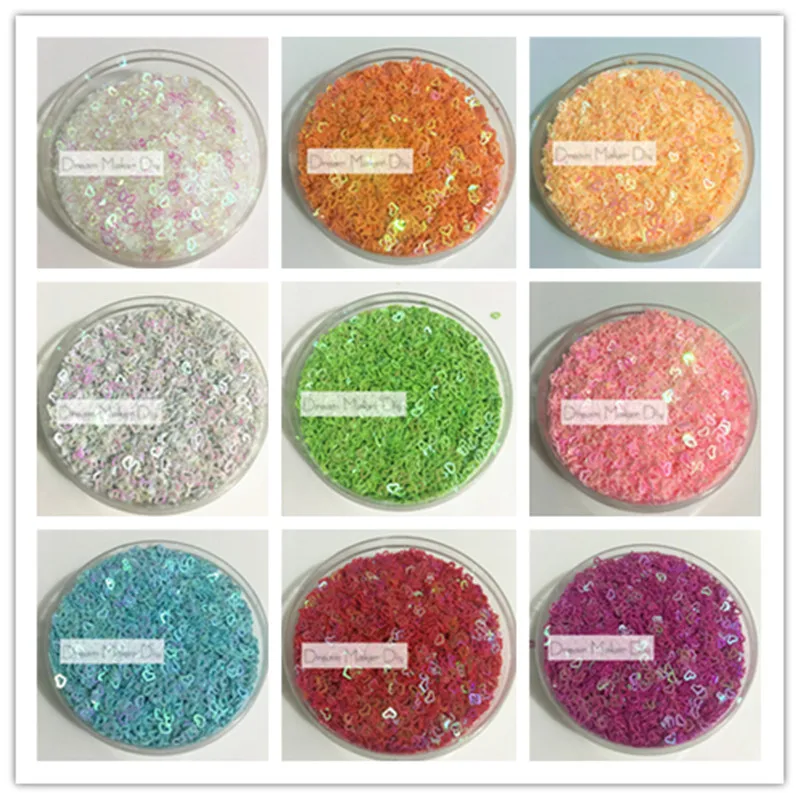 25g(5000pcs) 3mm Lovely Hollow heart PVC loose Sequins Paillettes for Nail Art manicure/sewing/wedding decoration confetti
25g(5000pcs) 3mm Lovely Hollow heart PVC loose Sequins Paillettes for Nail Art manicure/sewing/wedding decoration confetti
