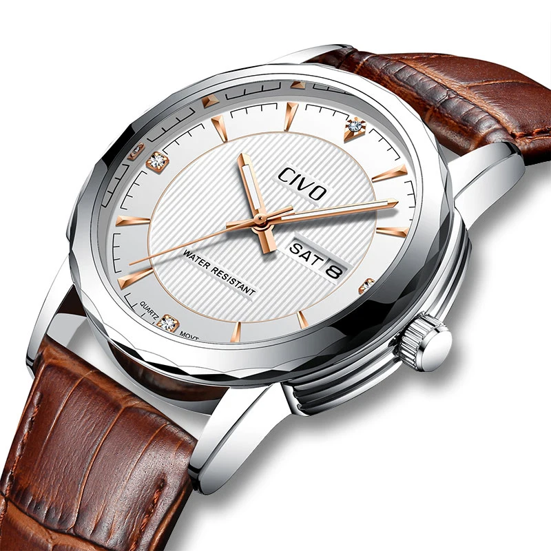 CIVO 2019 Fashion Men'S Watches Leather Watchband Luxury Waterproof Calendar Watch Men Clock Quartz Wristwatch Montre Homme 2019
CIVO 2019 Fashion Men'S Watches Leather Watchband Luxury Waterproof Calendar Watch Men Clock Quartz Wristwatch Montre Homme 2019