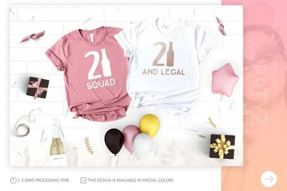 PADDY DESIGN 21st Birthday Party 21 and Legal Squad T-shirt Rose Gold Letter Printed Team Women Top Tee Short Sleeve T Shirt
PADDY DESIGN 21st Birthday Party 21 and Legal Squad T-shirt Rose Gold Letter Printed Team Women Top Tee Short Sleeve T Shirt