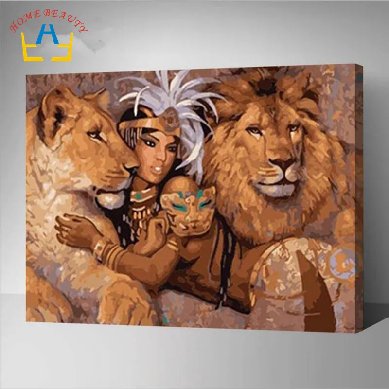 New diy oil painting by numbers coloring drawing by number hand painted picture oil paint home decor beauty and lion J072
New diy oil painting by numbers coloring drawing by number hand painted picture oil paint home decor beauty and lion J072