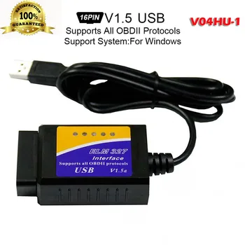 Car code reader design OBDII V04HU-1 car detector 2303 chip USB Ports ELM327 OBD2 scanner diagnostic tool
Car code reader design OBDII V04HU-1 car detector 2303 chip USB Ports ELM327 OBD2 scanner diagnostic tool