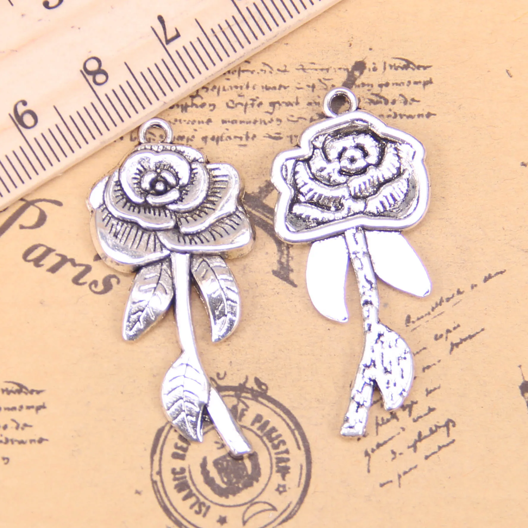 30pcs Jewelry Charms rose flower 42x19mm Antique Silver Plated Pendants Making DIY Handmade Tibetan Silver Jewelry
30pcs Jewelry Charms rose flower 42x19mm Antique Silver Plated Pendants Making DIY Handmade Tibetan Silver Jewelry