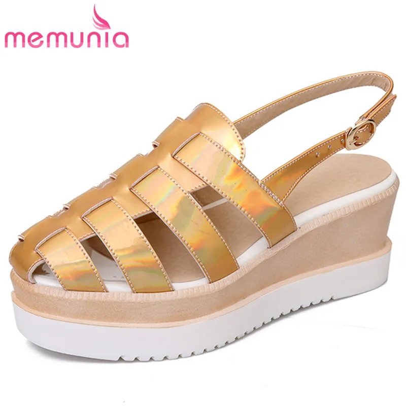 MEMUNIA 2018 fashion summer women sandals wedges high heels ladies shoes hollow out pu leather shoes roman shoes woman
MEMUNIA 2018 fashion summer women sandals wedges high heels ladies shoes hollow out pu leather shoes roman shoes woman