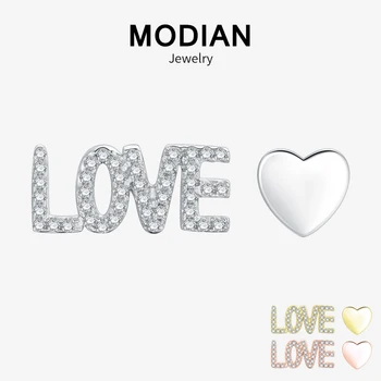 Modian Classic Romantic Solid 925 Sterling Silver Heart LOVE Letter Stud Earrings Fashion Simple Cute Earring For Women Jewelry
Modian Classic Romantic Solid 925 Sterling Silver Heart LOVE Letter Stud Earrings Fashion Simple Cute Earring For Women Jewelry