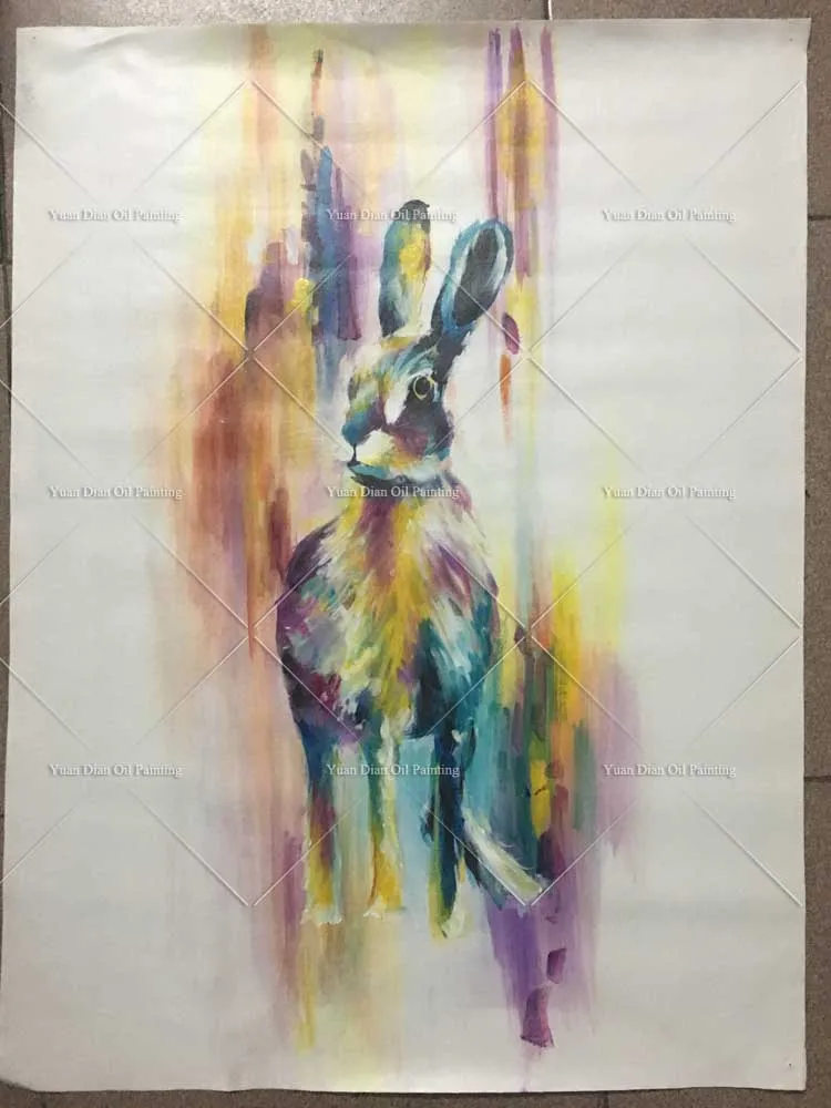 Handmade Abstract Adorable Watercolor Rabbit Art Oil Painting Horse Canvas Tall Rabbit Animal Paintings For Living Room Decor
Handmade Abstract Adorable Watercolor Rabbit Art Oil Painting Horse Canvas Tall Rabbit Animal Paintings For Living Room Decor