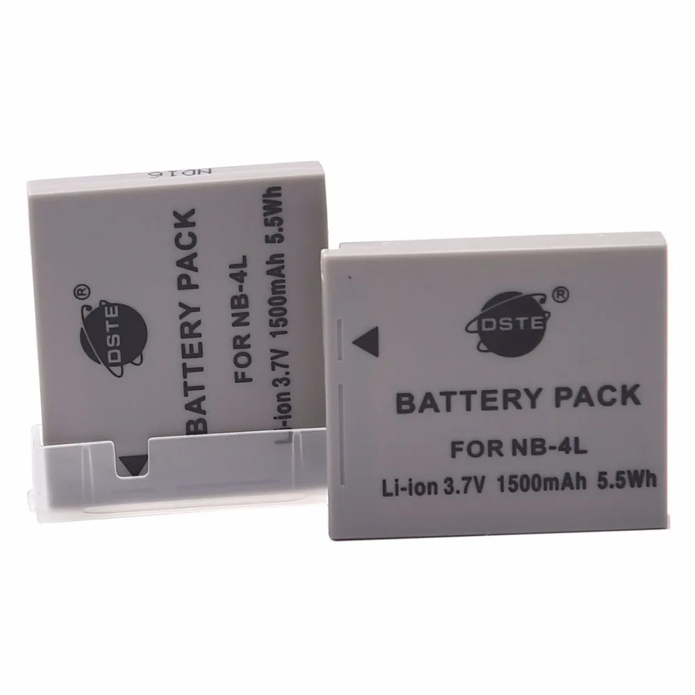 DSTE 2pcs NB-4L NB4L Battery for Canon IXUS 40 30 50 55 60 65 70 75 80 90 i5 i7 SD400 Camera
DSTE 2pcs NB-4L NB4L Battery for Canon IXUS 40 30 50 55 60 65 70 75 80 90 i5 i7 SD400 Camera