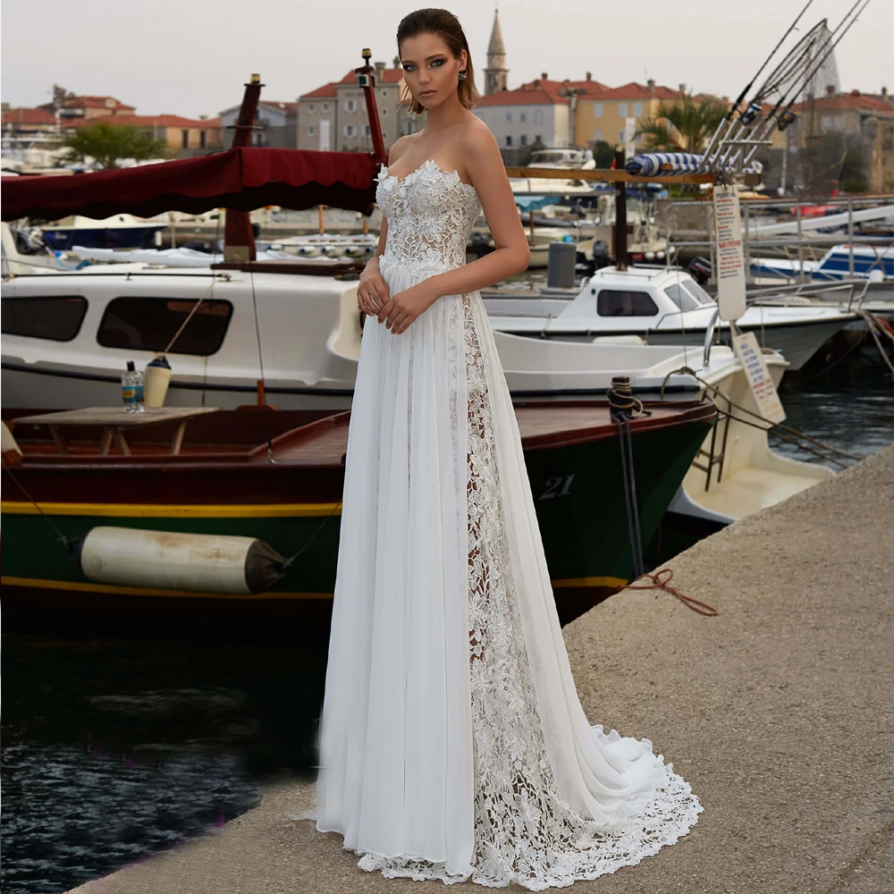 Custom Made Sweetheart Sleeveless Detachable Wedding Dresses Vestidos de Novia Lace Bridal Gown Appliqued Bride Dress
Custom Made Sweetheart Sleeveless Detachable Wedding Dresses Vestidos de Novia Lace Bridal Gown Appliqued Bride Dress