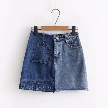 2020 New Arrival Korean Style Chic Color Matching Before & After Splicing Denim Skirt Patchwork Jeans Skirt Free Shipping
2020 New Arrival Korean Style Chic Color Matching Before & After Splicing Denim Skirt Patchwork Jeans Skirt Free Shipping