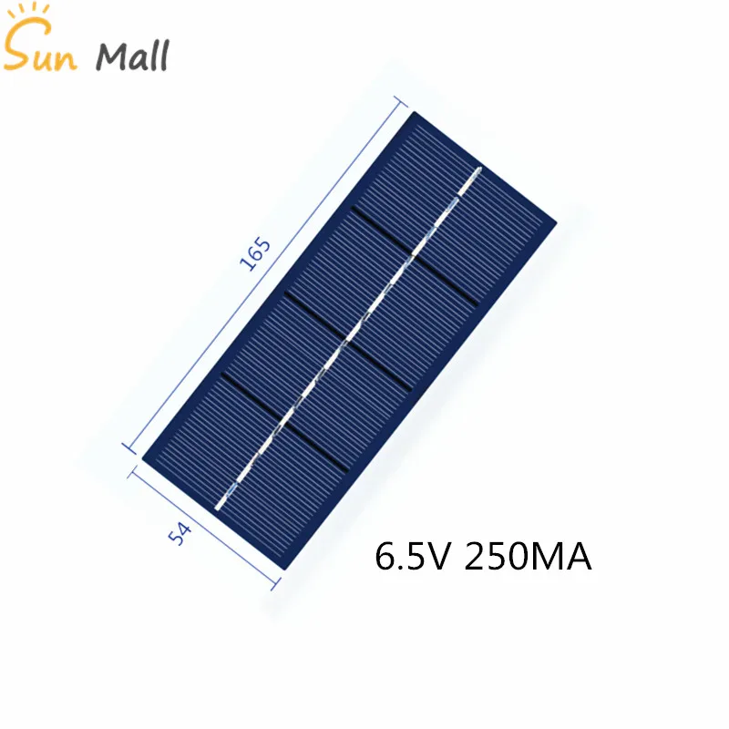 Mini Poly Solar Panel 6.5V 6V 250MA 1.5W for Solar Epoxy Assembly Flashlight Dedicated 165*65MM
Mini Poly Solar Panel 6.5V 6V 250MA 1.5W for Solar Epoxy Assembly Flashlight Dedicated 165*65MM