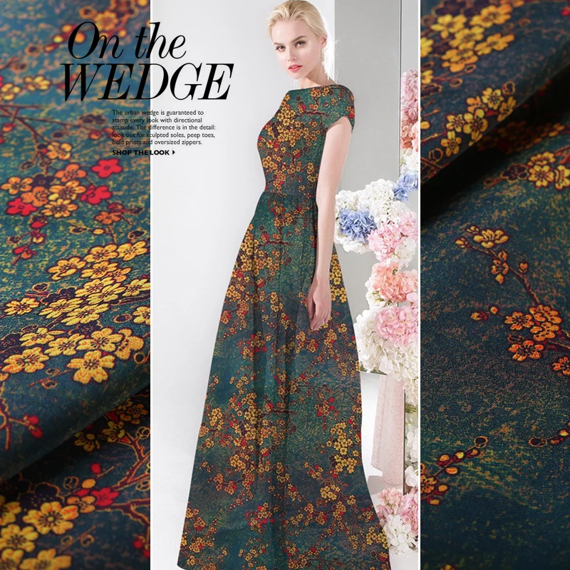 Spring and summer new plum senior digital printing silk crepe de Chine fabrics natural mulberry silk clothing dress shirt cloth
Spring and summer new plum senior digital printing silk crepe de Chine fabrics natural mulberry silk clothing dress shirt cloth