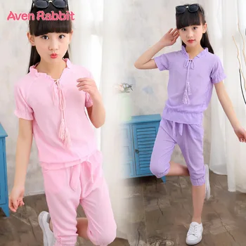 Aven Rabbit Girls Clothes Girls Clothing Short-Sleeved T-shirt +Shorts Pants 2 Piece Set Fashion Kids Clothes 4-15 Years Old
Aven Rabbit Girls Clothes Girls Clothing Short-Sleeved T-shirt +Shorts Pants 2 Piece Set Fashion Kids Clothes 4-15 Years Old